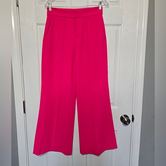 ALICE + OLIVIA Dylan Wide Leg Pant in Wild Pink Size 4 - Picture 2 of 10